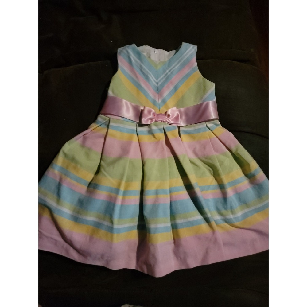 Bonnie jean striped dress spring Easter size 2t